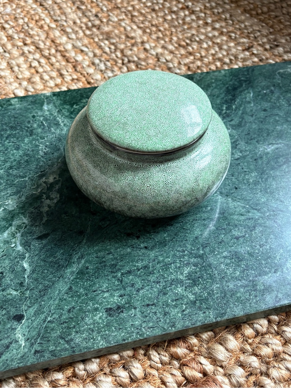 Mint Green Ceramic Lidded Jar